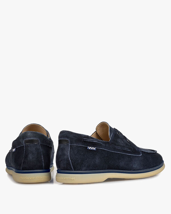 Bootschoen su&egrave;de blauw