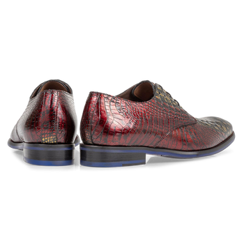 Veterschoen rood crocoleer