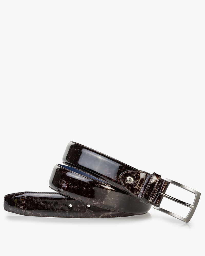 Riem grijs lakleer
