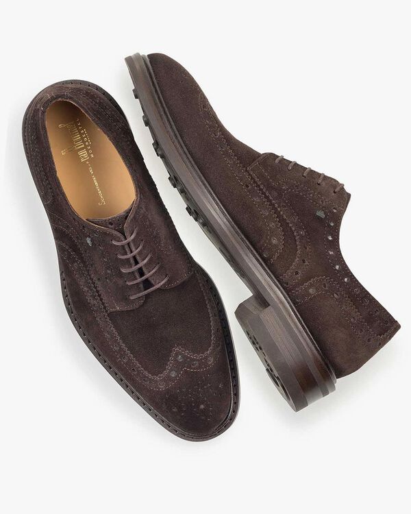 Bruine su&egrave;de brogue