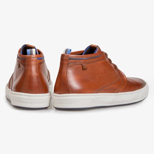 Kalfsleren veterboot donker cognac