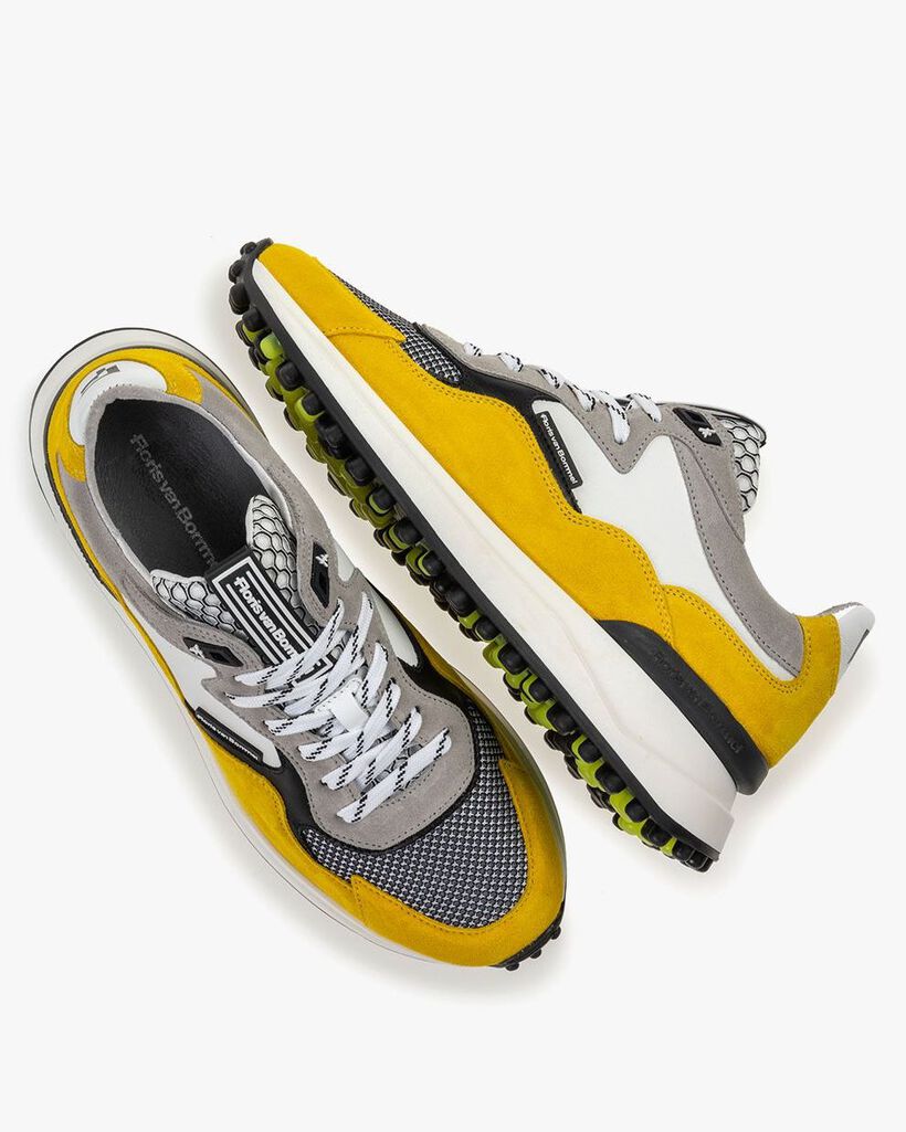 Noppi sneaker su&egrave;de geel