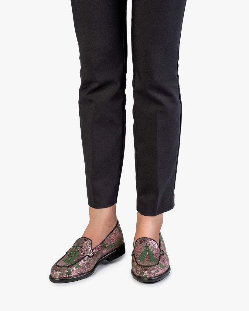 Loafer green with print