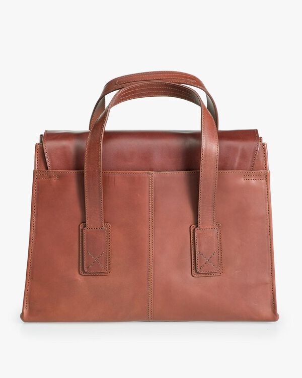 Brown leather business bag