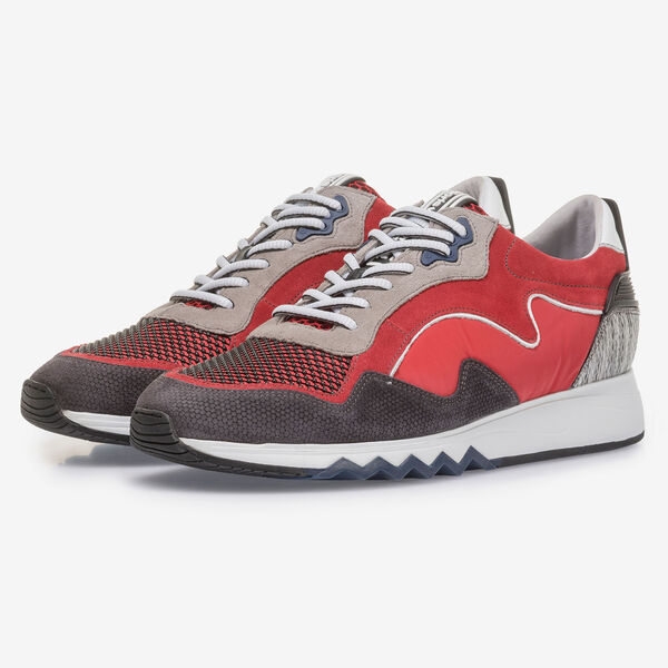 Rode su&egrave;de sneaker