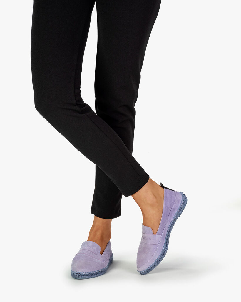 Espadrille suede leather purple