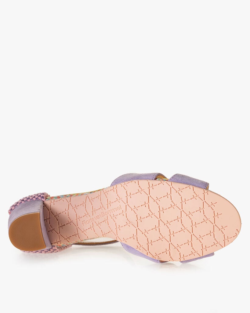 Sandaal su&egrave;de lila