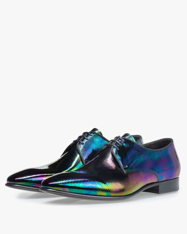 Veterschoen multi-colour lakleer