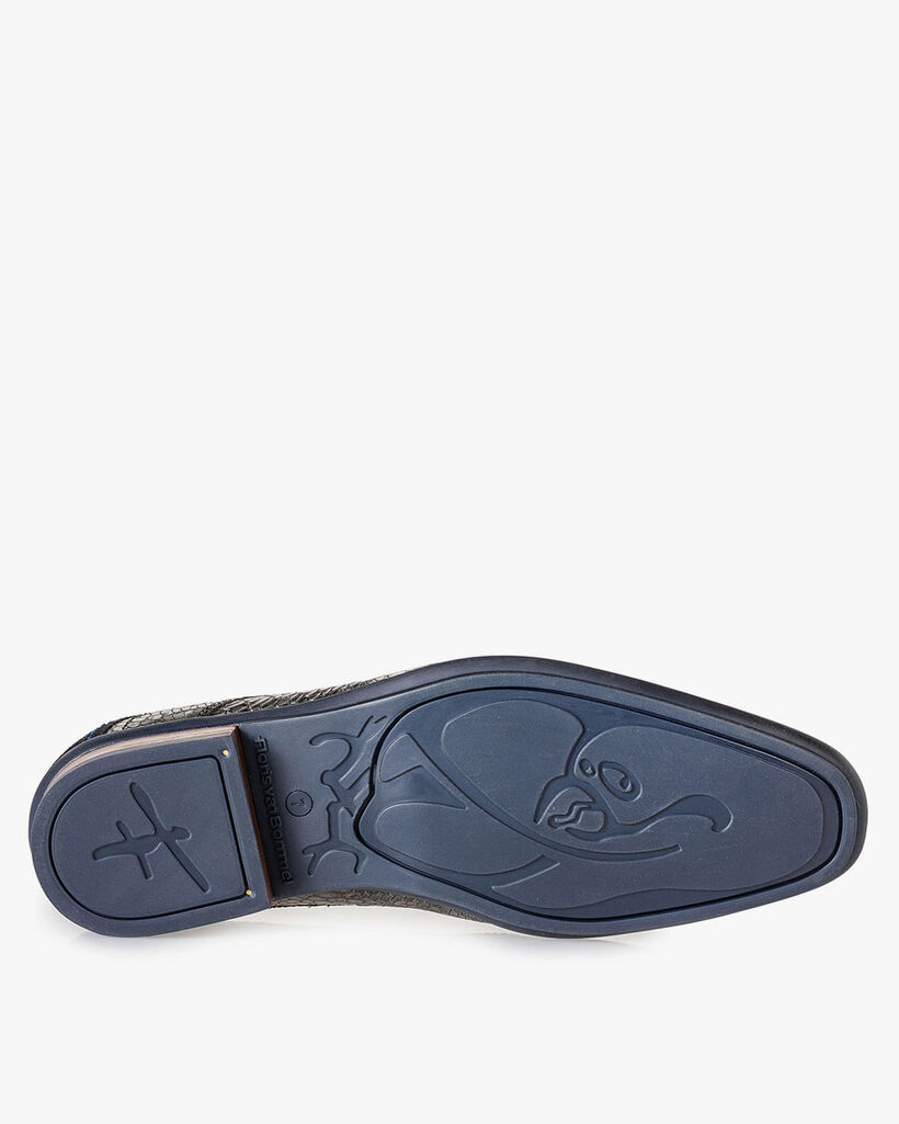 Veterboot met print grijs