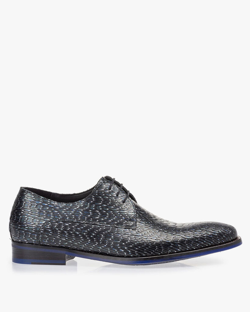 Veterschoen metallic donkergroen