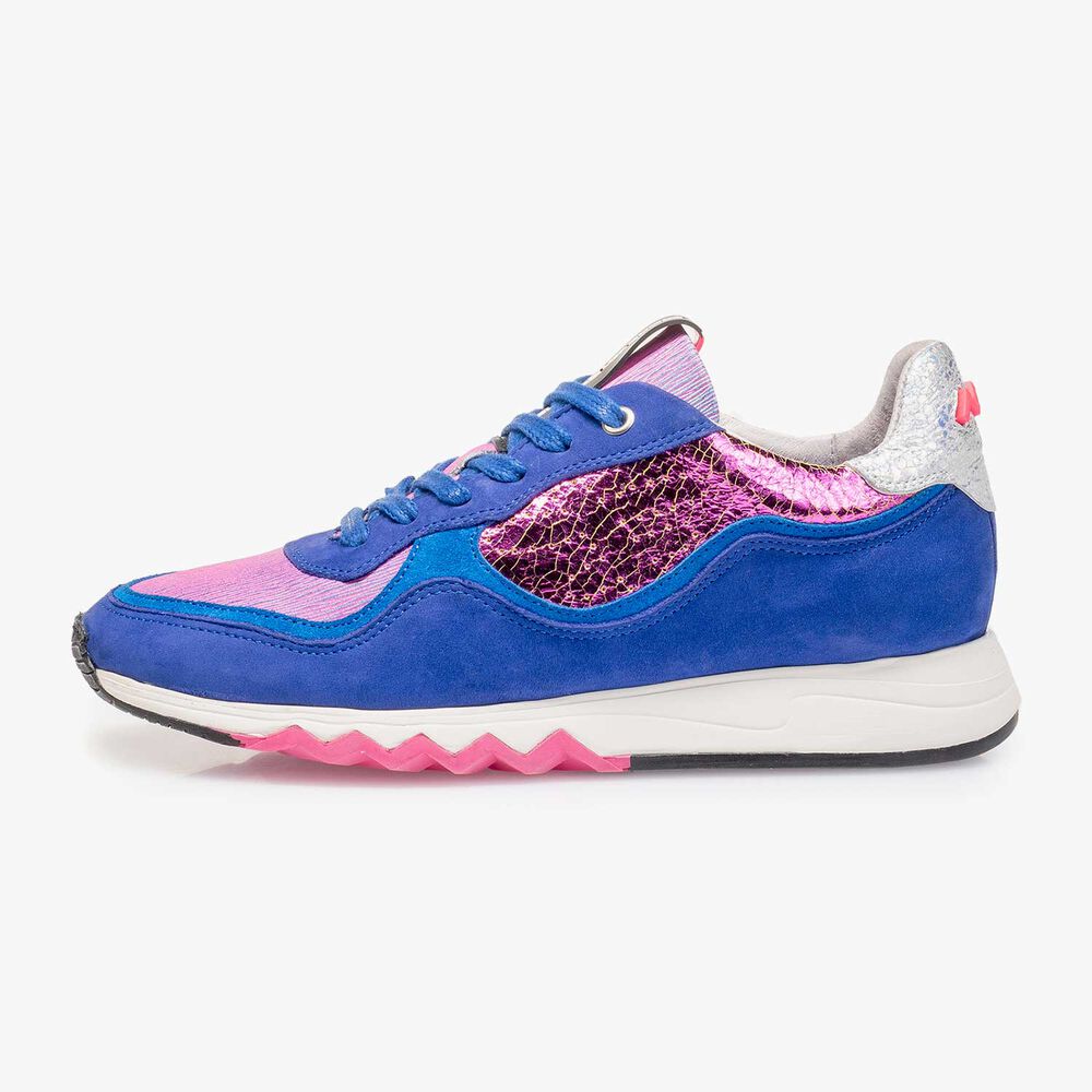 Kobaltblauwe su&egrave;de sneaker