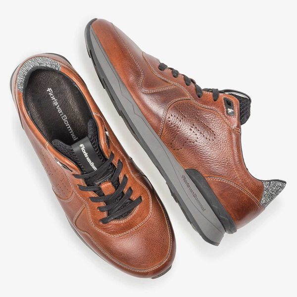 Kalfsleren sneaker cognac