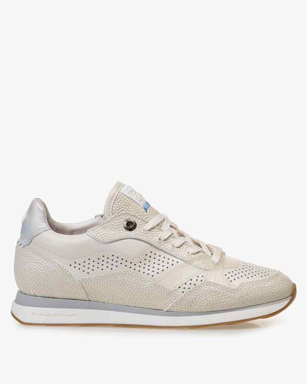 Sneaker printed leather off-white