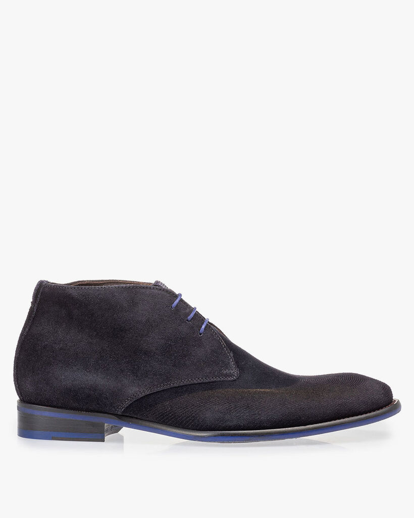 Veterboot blauw met print