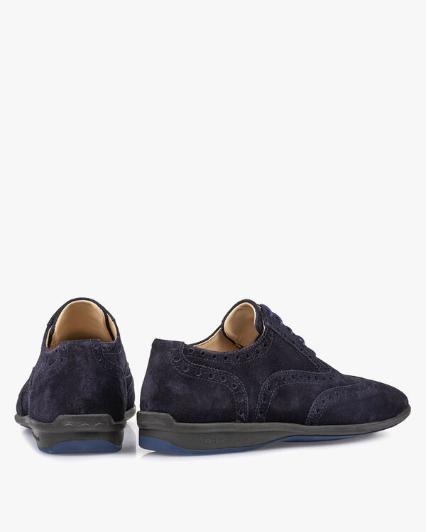 Veterschoen su&egrave;de blauw