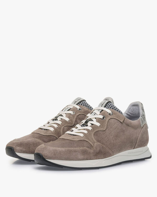 Su&egrave;de sneaker taupe