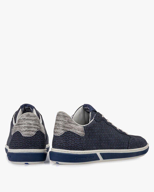 Sneaker nubuckleer blauw