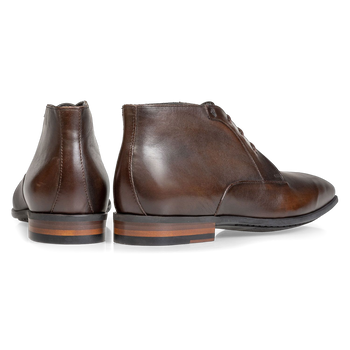 Lace shoe calf leather dark brown