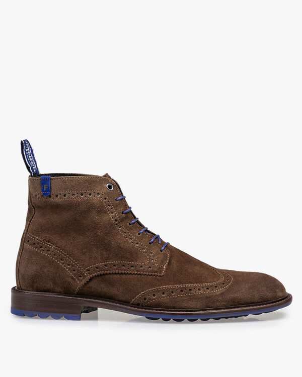 Su&egrave;de veterboot donker taupe/bruin