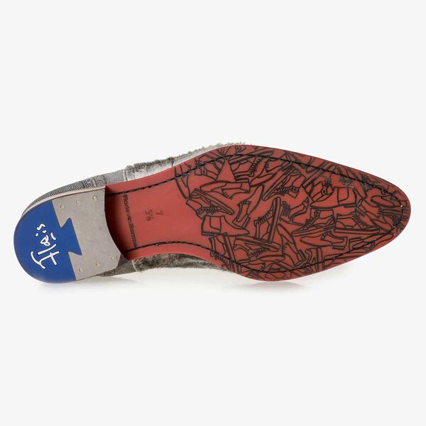 Off-white premium pony hair lace shoe with print