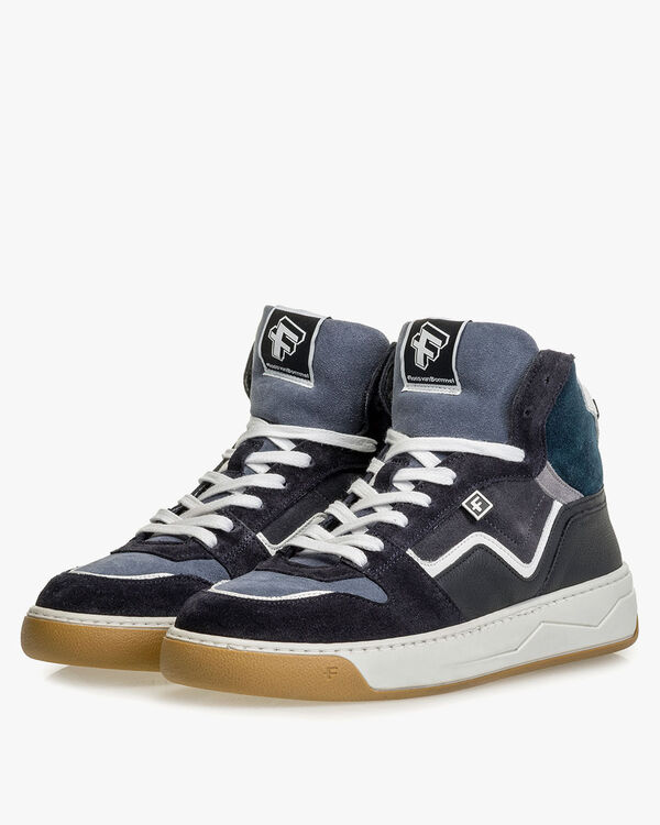 Sneaker su&egrave;de donkergrijs