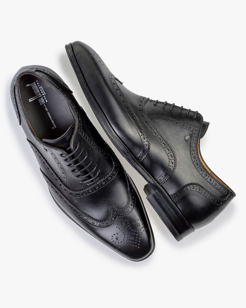 Lace shoe calf leather black