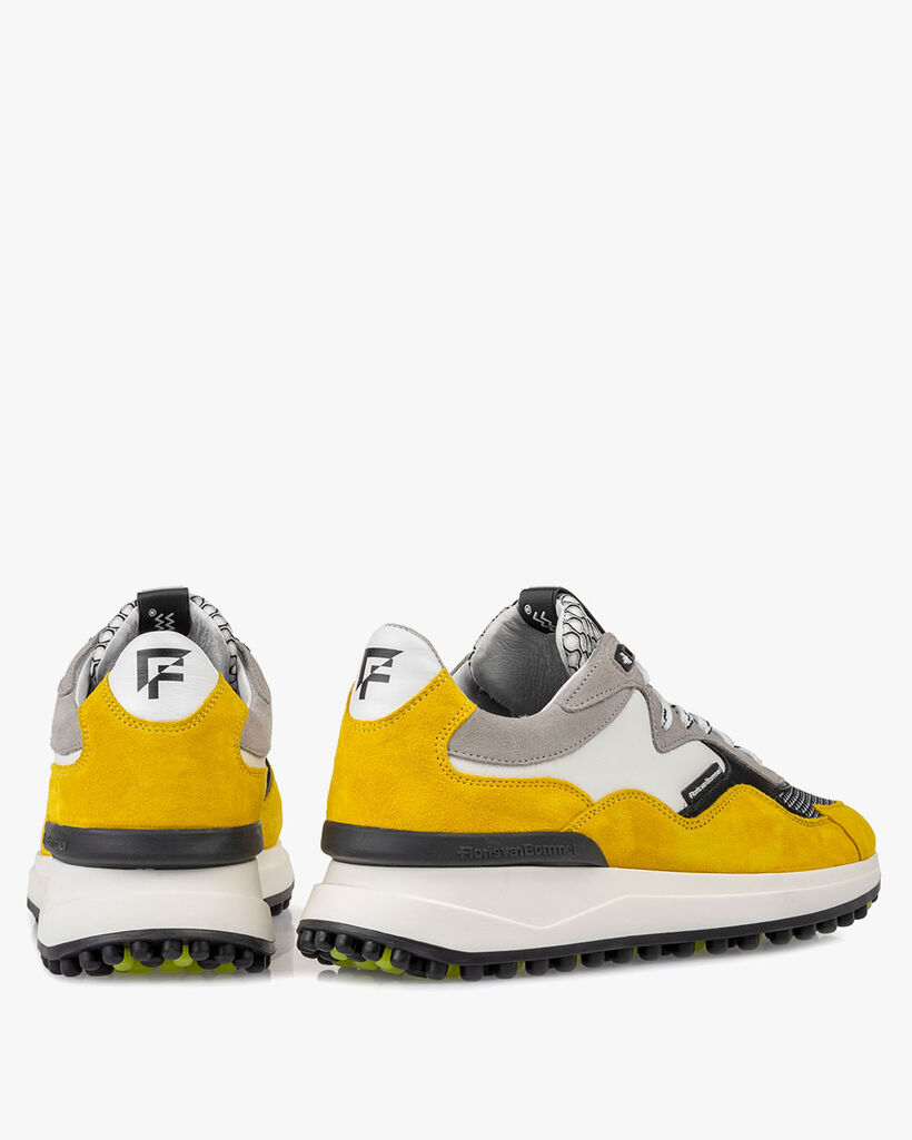 Noppi sneaker su&egrave;de geel
