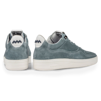 Sneaker su&egrave;de turquoise