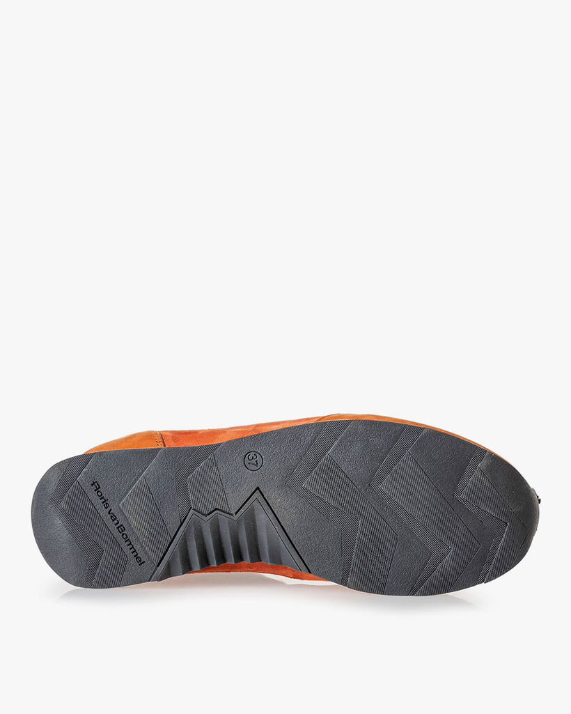 Sneaker nubuckleer roest