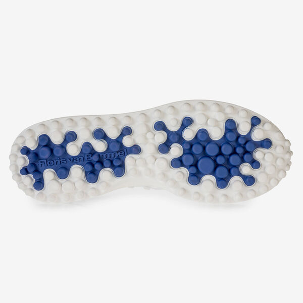 Witte kalfsleren sneaker met structuur