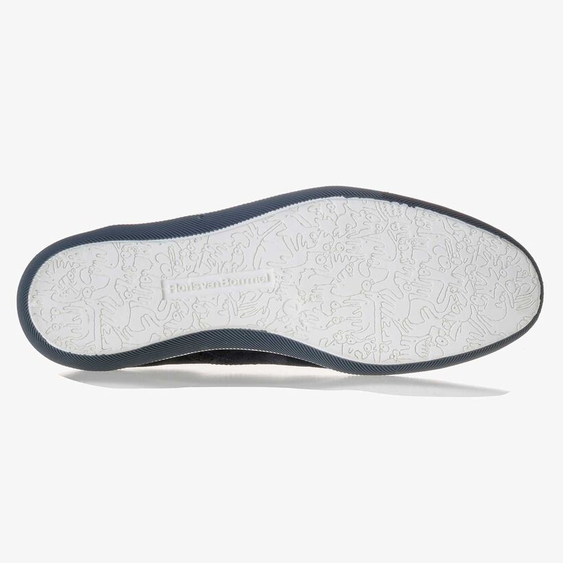 Donkerblauwe su&egrave;de brogue