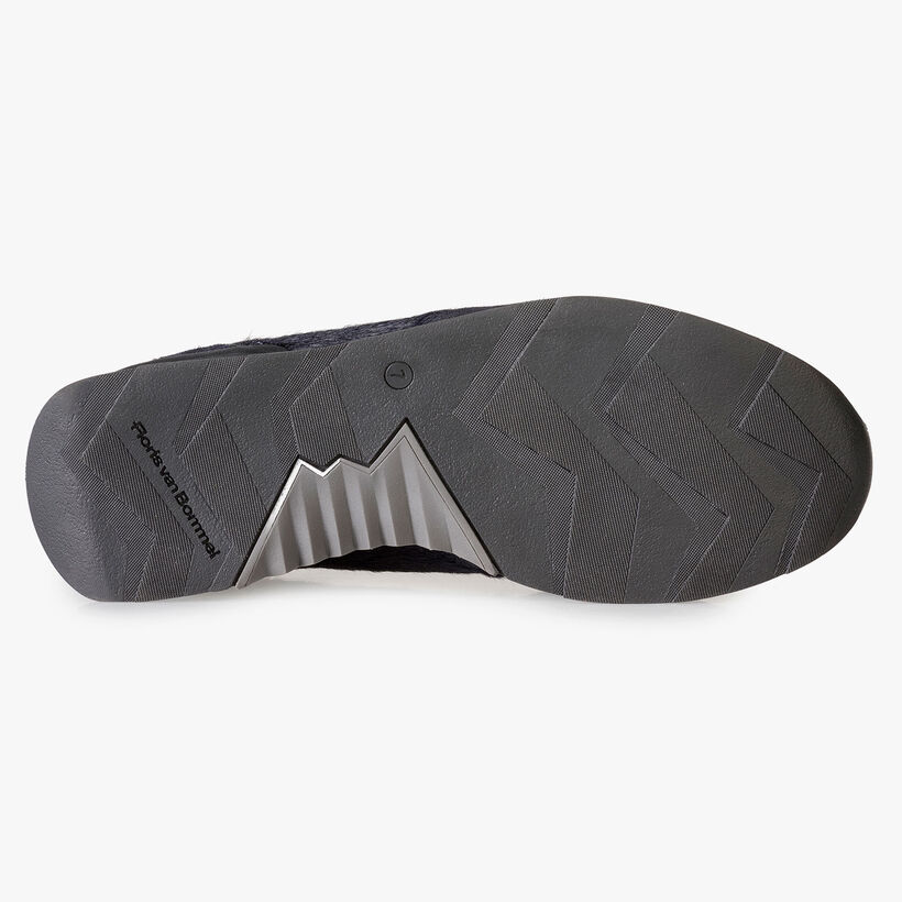 Blauwe su&egrave;de sneaker