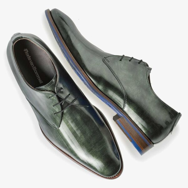 Green Premium patent leather lace shoe