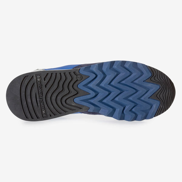 Felblauwe su&egrave;de sneaker