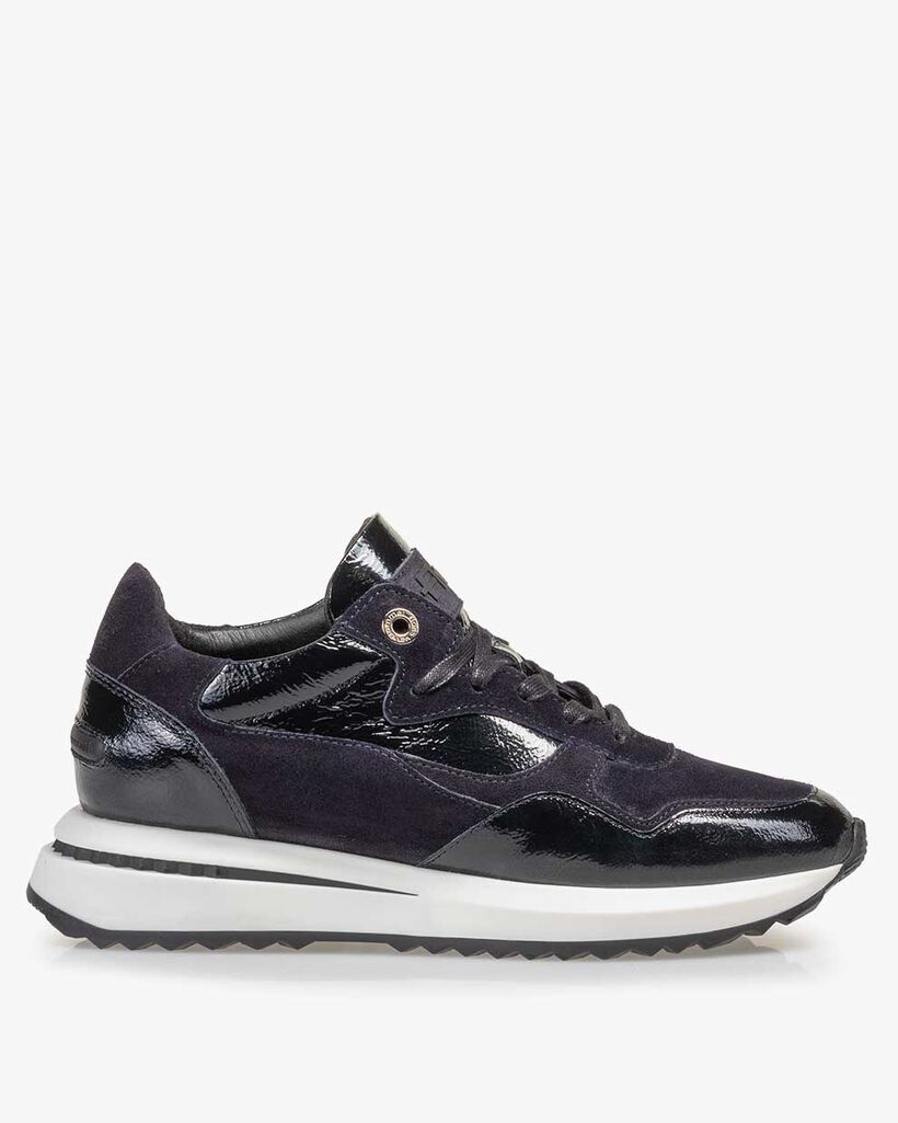 Sneaker lakleer blauw