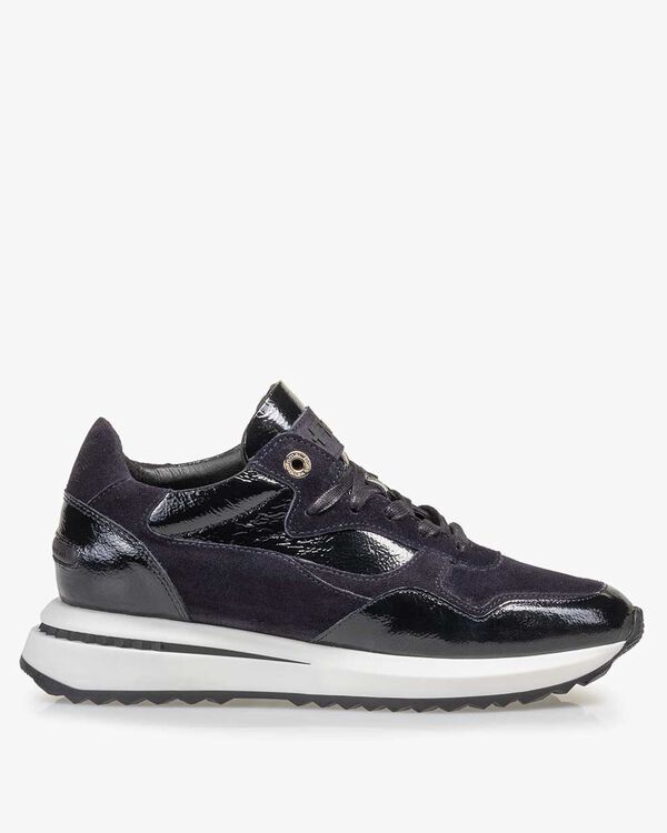 Sneaker lakleer blauw