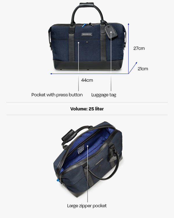 Overnight textiel blauw