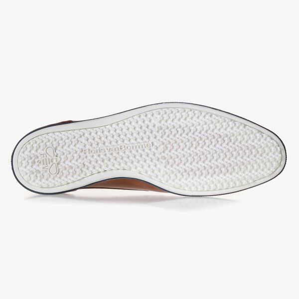 Leren veterschoen cognac