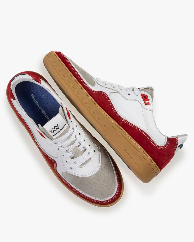 Sneaker su&egrave;de rood
