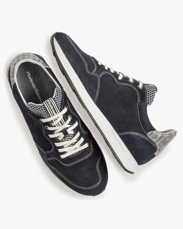 Blauwe su&egrave;de sneaker