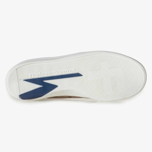 Nubuckleren sneaker taupe