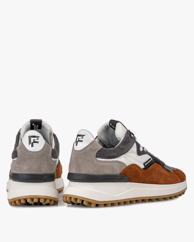 Noppi sneaker suede leather cognac