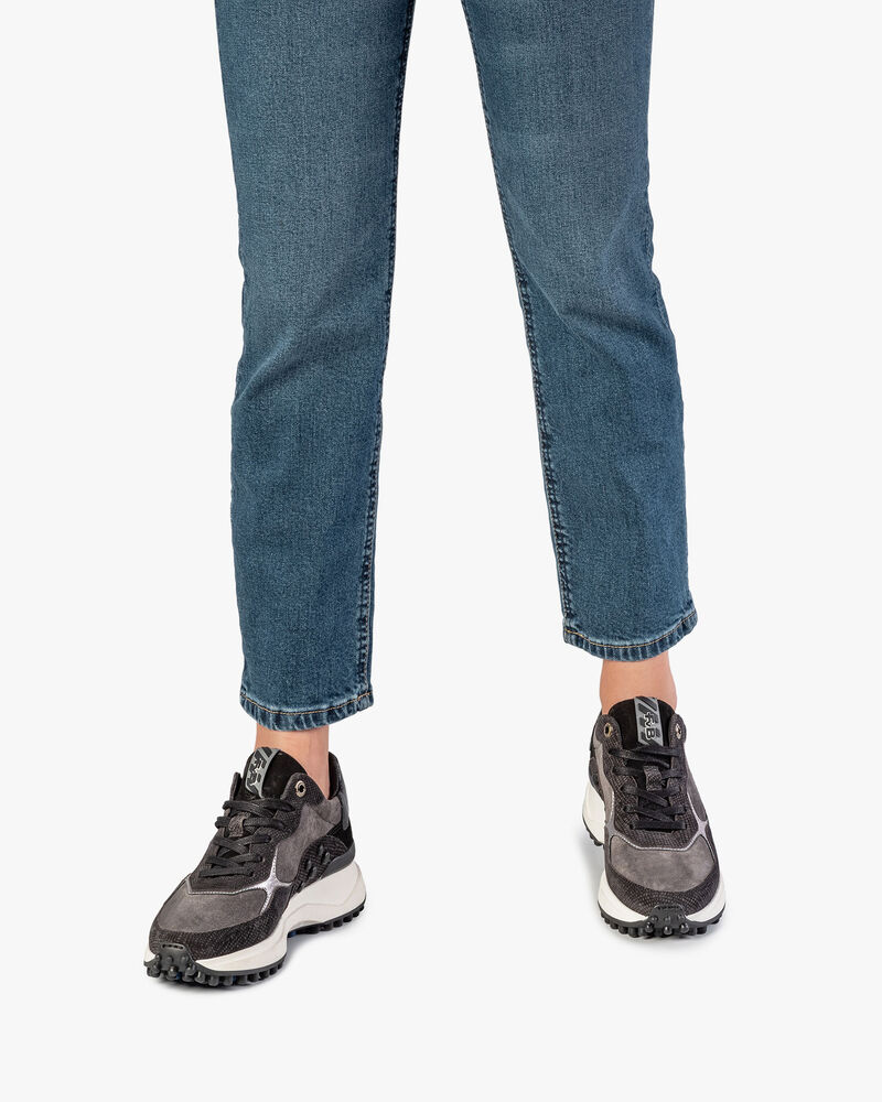 Noppi sneaker su&egrave;de zwart
