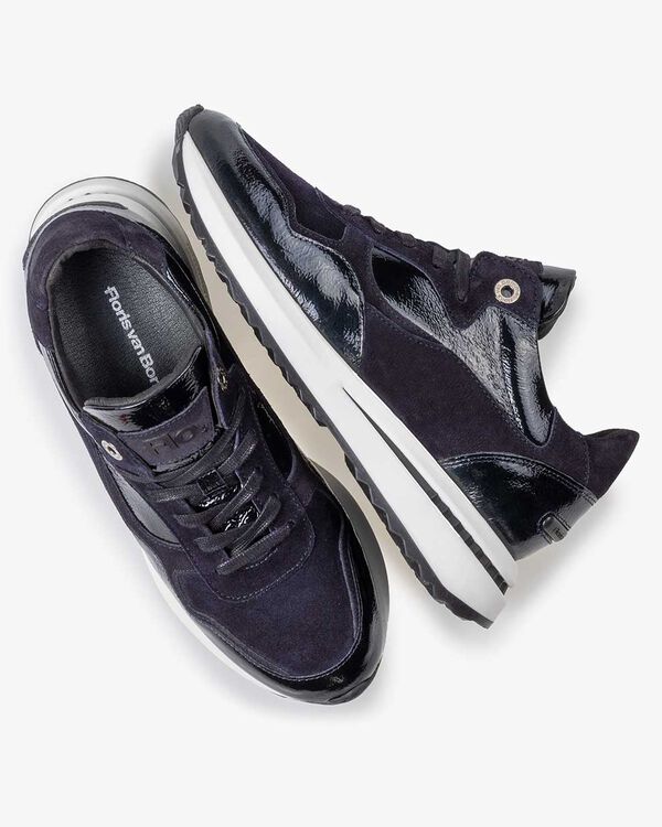 Sneaker lakleer blauw