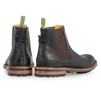 Chelsea boot zwart met print