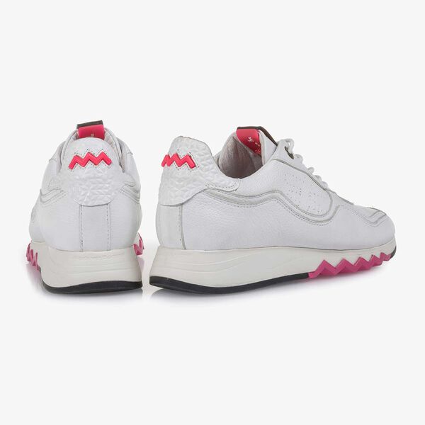 White structured calf leather sneaker