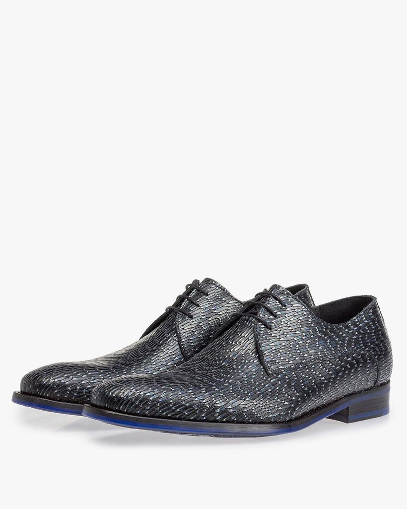 Veterschoen metallic donkergroen