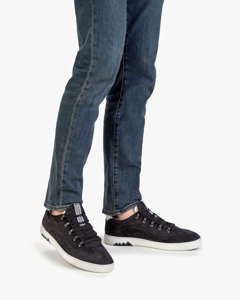 Hiking sneaker nubuck zwart