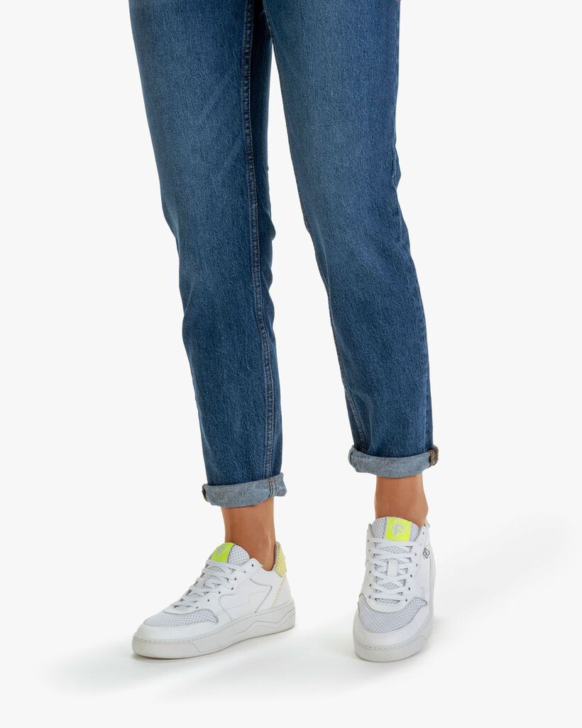 Sneaker calf leather white