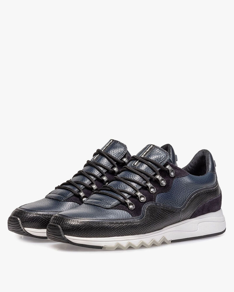 Sneaker leer blauw